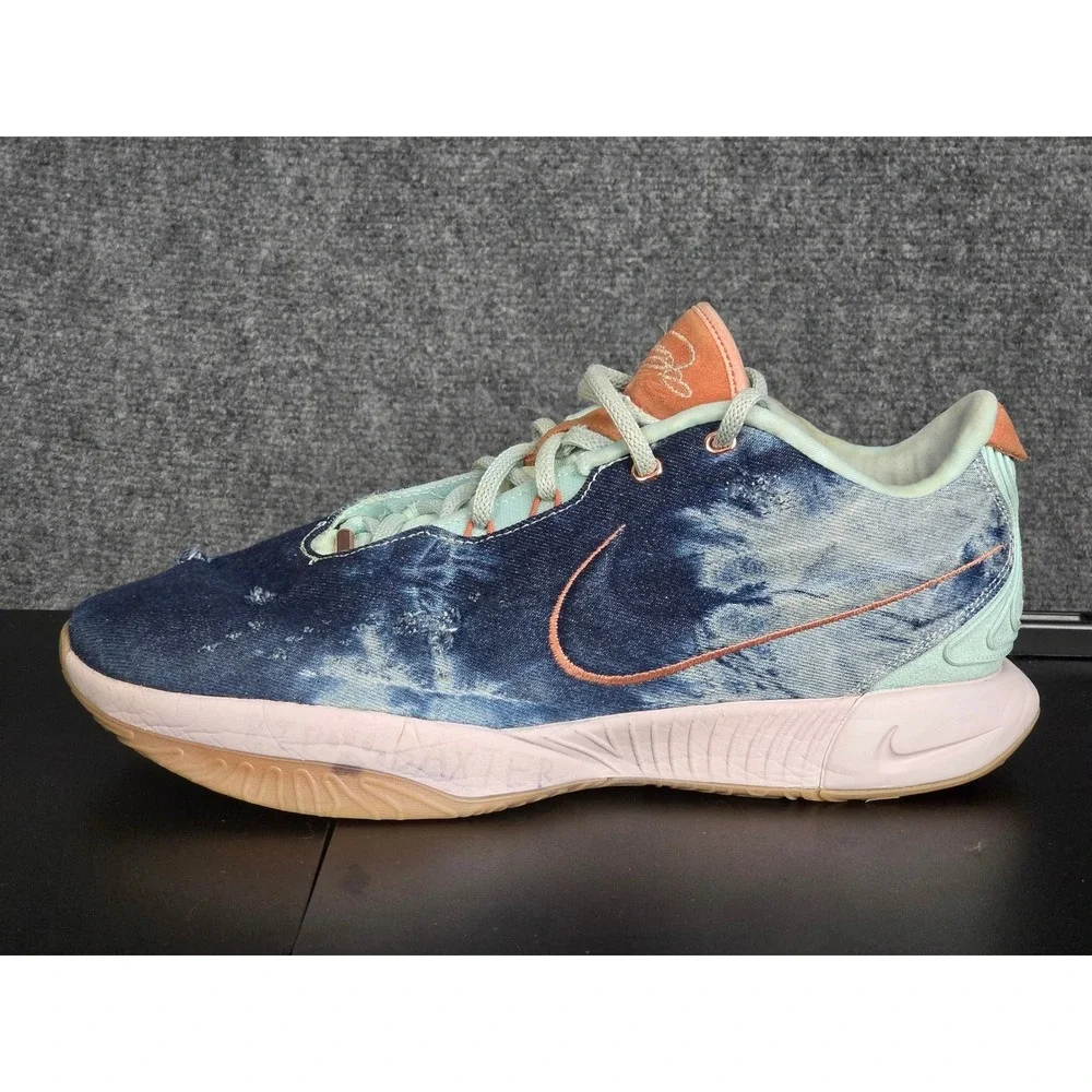 Nike LeBron 21 Aragonite Basketball Shoes Sneakers Denim Indigo Size 14 Mens NBA